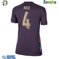 Engleska Declan Rice #4 Gostujuci Dres za Ženska EP 2024 Kratak Rukav